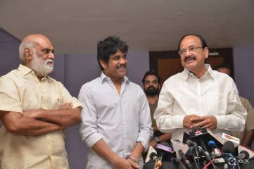 Venkaiah Naidu at Om Namo Venkatesaya Movie Special Show